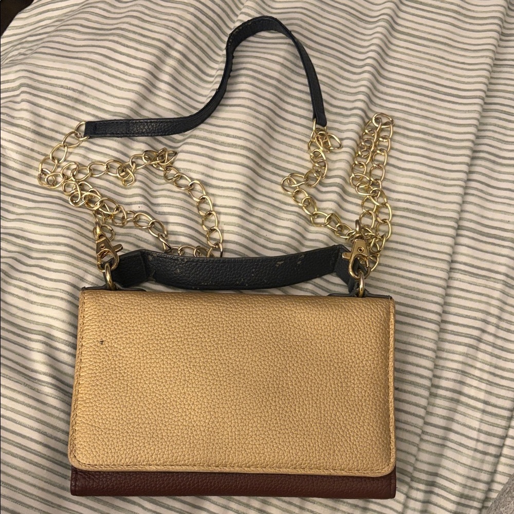 Giani Bernini Gold and Black Crossbody Bag FLAWS
